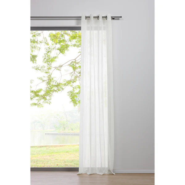 Ösenschal Pure - Polyester - Weiß - 135 x 245 cm - Image 2