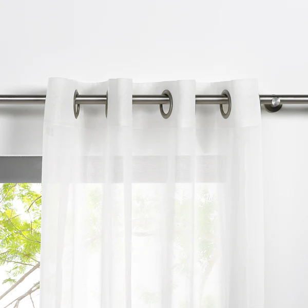 Ösenschal Pure - Polyester - Weiß - 135 x 245 cm - Image 3
