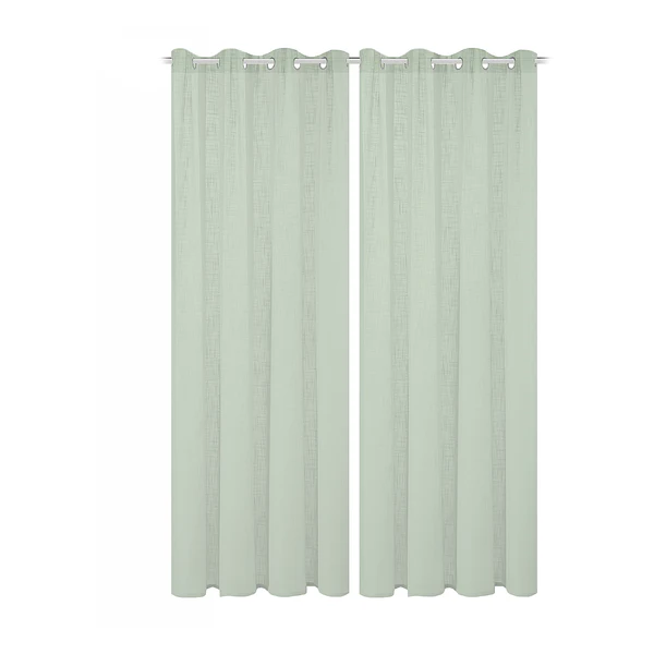 Ösenschal Softy 2er-Set - Polyester - Pastellgrün - 140 x 245 cm