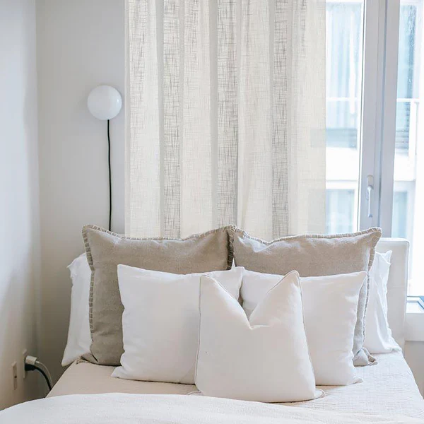 Ösenschal Softy 2er-Set - Polyester - Wollweiß - 140 x 245 cm - Image 3