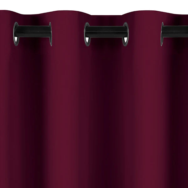 Ösenvorhang Blackout I - Polyester - Weinrot - 140 x 245 cm - Image 4