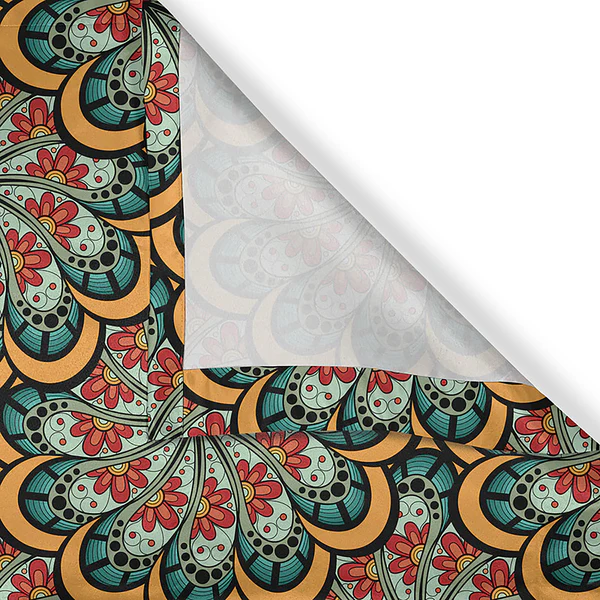 Ösenvorhang Mandala Flowers 2er-Set - Polyester - Rot / Grün / Gelb - Höhe: 245 cm - Image 5