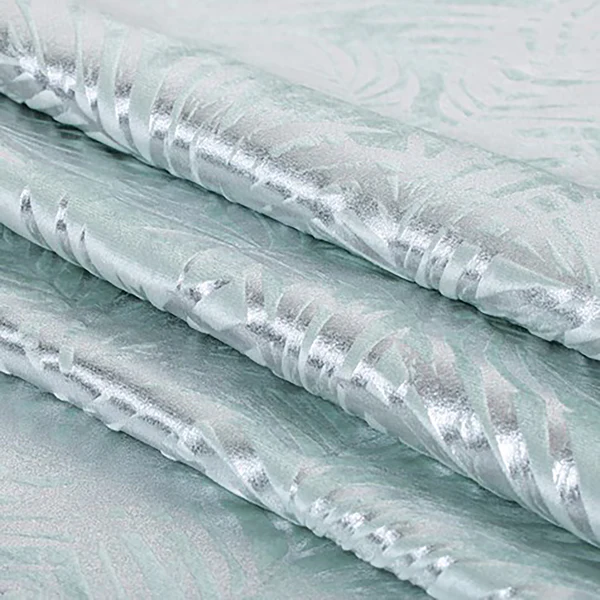 Ösenvorhang Velvet Leaves - Polyester - Mint - Image 3