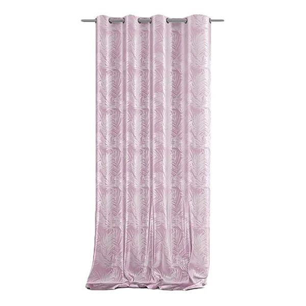 Ösenvorhang Velvet Leaves - Polyester - Pink