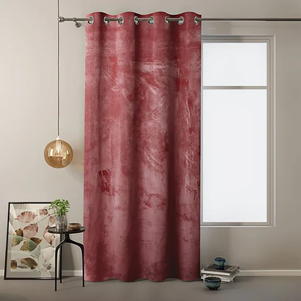 Ösenvorhang Velvet - Polyester - Rosa - 140 x 245 cm - Image 2