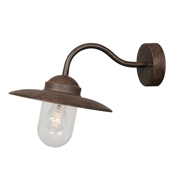 Outdoor Wandleuchte Luxembourg I - Verzinkter Stahl - Rostbraun