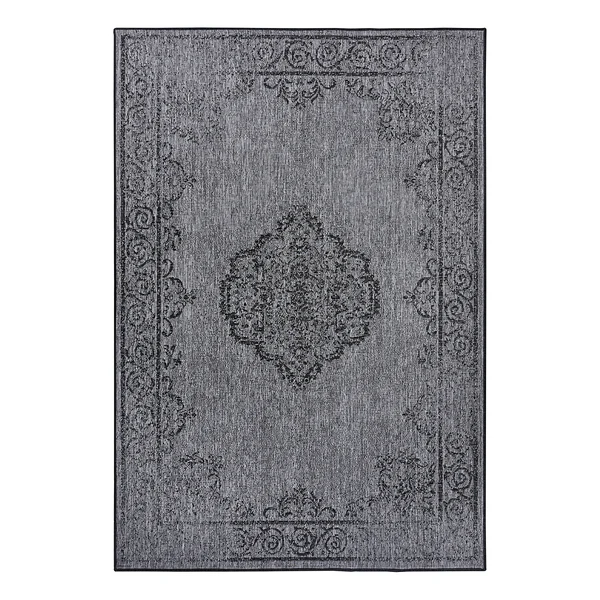 Outdoorteppich Cebu - Polypropylen - Silber / Grau - 80 x 150 cm