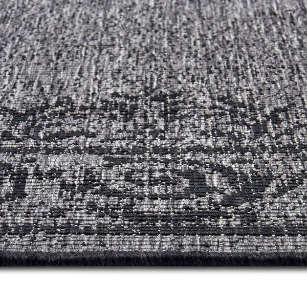 Outdoorteppich Cebu - Polypropylen - Silber / Grau - 80 x 150 cm - Image 6