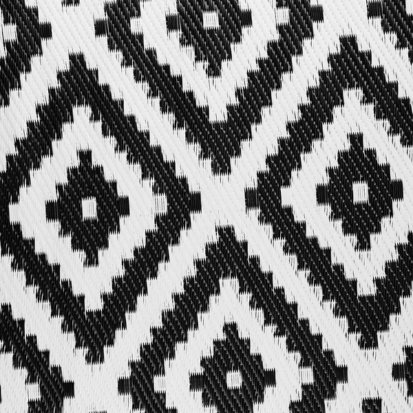 Outdoorteppich COLOUR CLASH Ethno III - Polypropylen / recyceltes Material - Schwarz / Weiß - 118 x 180 cm - Image 7