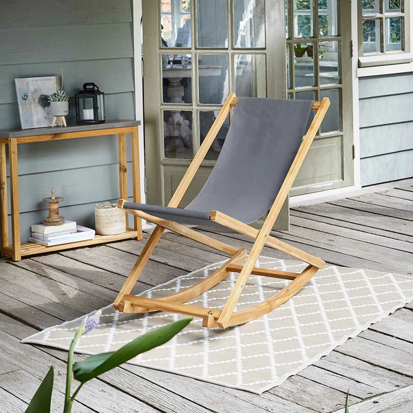 Outdoorteppich COLOUR CLASH Rauten II - Polypropylen - Natur - 118 x 180 cm - Image 2