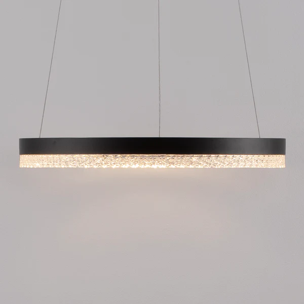 Pendelleuchte Adria Typ A - Aluminium - 1-flammig - Schwarz - Durchmesser: 40 cm