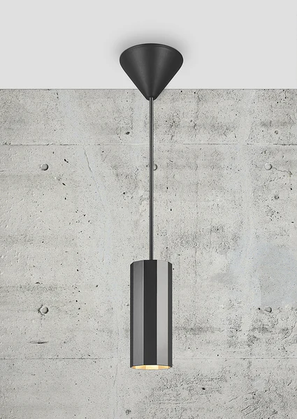 Pendelleuchte Alanis 1-flammig - Aluminium - Schwarz - Image 3