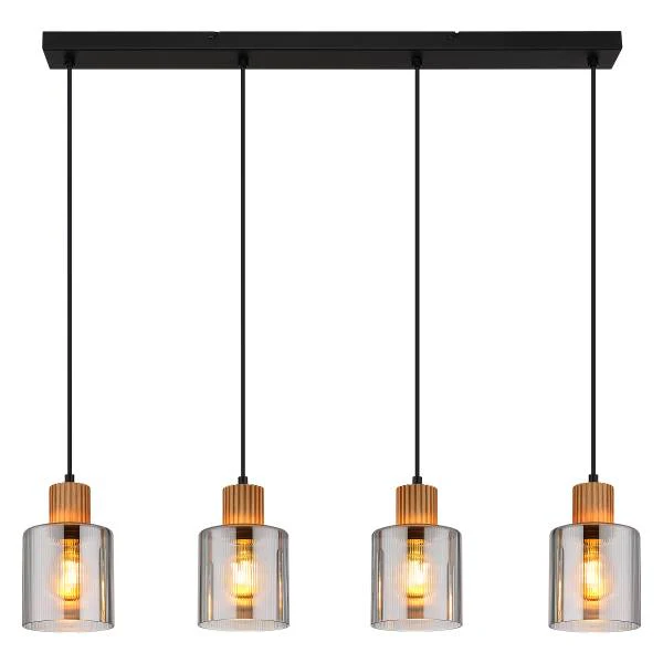 Pendelleuchte Aleidis Typ A - Rauchglas / Eisen - Flammenanzahl: 4 - Image 5