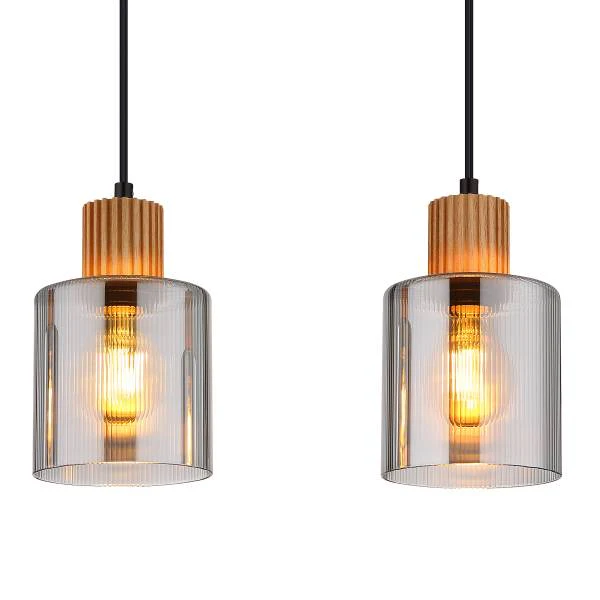 Pendelleuchte Aleidis Typ A - Rauchglas / Eisen - Flammenanzahl: 4 - Image 6