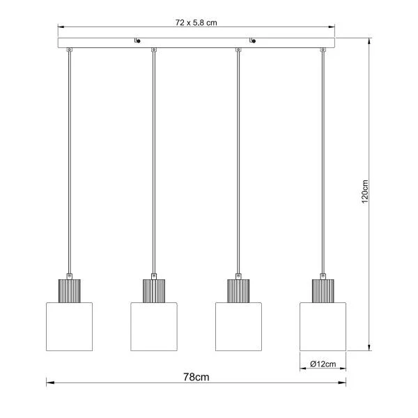 Pendelleuchte Aleidis Typ A - Rauchglas / Eisen - Flammenanzahl: 4 - Image 7