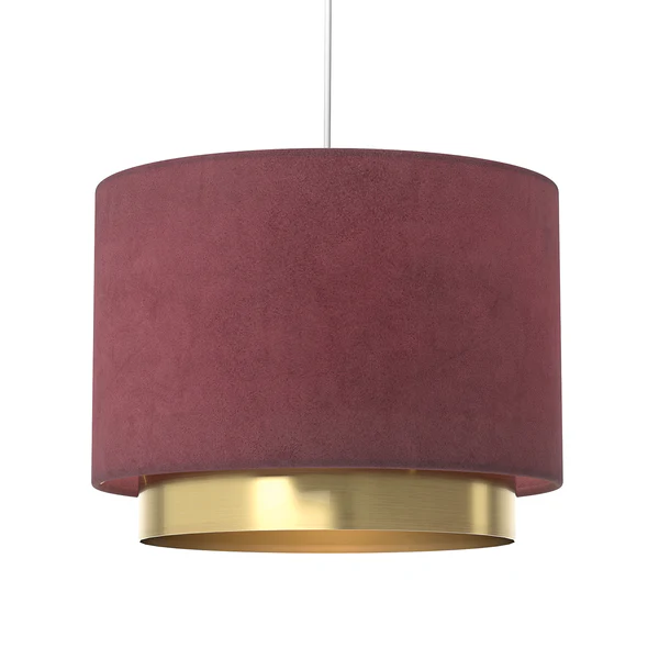 Pendelleuchte Alivio - Samt / Eisen - 1-flammig - Rosa