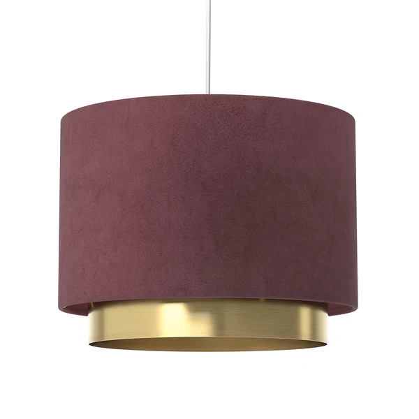 Pendelleuchte Alivio - Samt / Eisen - 1-flammig - Rosa - Image 4