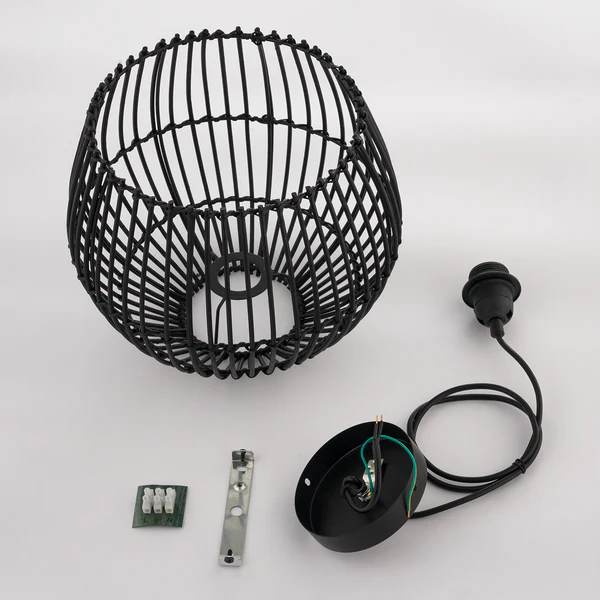 Pendelleuchte Apulien II - Rattan / Eisen - 1-flammig - Image 6