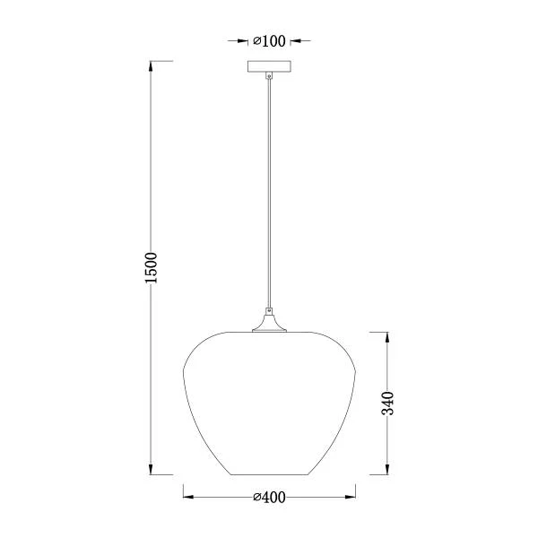 Pendelleuchte ARA - Rauchglas / Eisen - 1-flammig - Image 6
