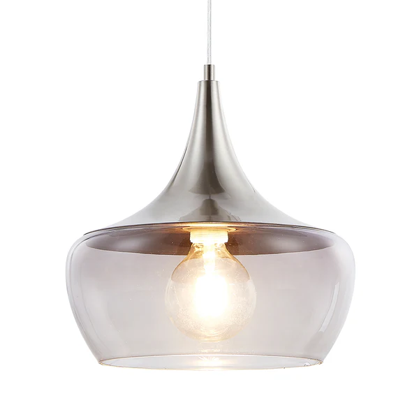 Pendelleuchte Arola - Glas / Eisen - 1-flammig - Granit