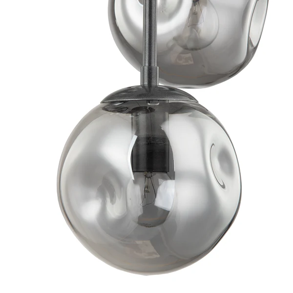 Pendelleuchte Arta II - Rauchglas / Eisen - 5-flammig - Rauchgrau - Image 9