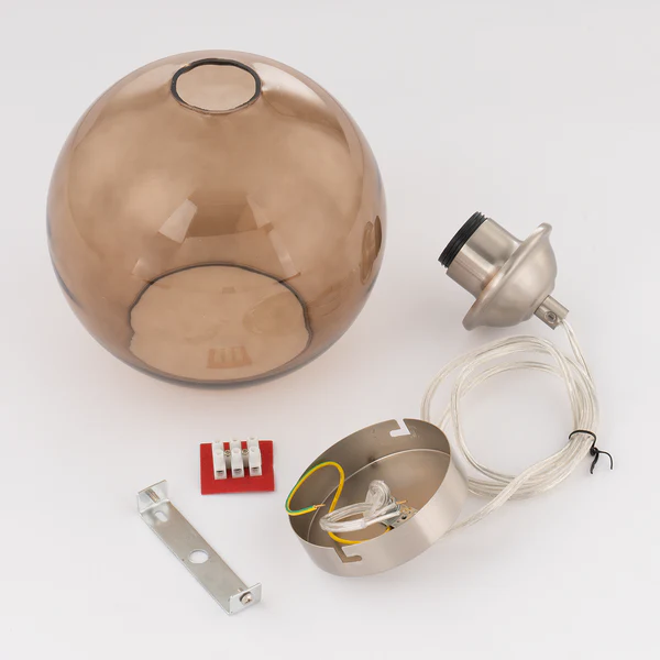 Pendelleuchte Arveda - Glas / Eisen - 1-flammig - Braun - Image 6