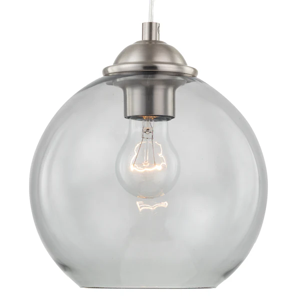 Pendelleuchte Arveda - Glas / Eisen - 1-flammig - Grau
