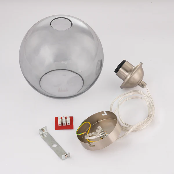Pendelleuchte Arveda - Glas / Eisen - 1-flammig - Grau - Image 6