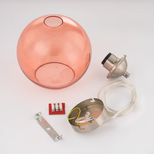 Pendelleuchte Arveda - Glas / Eisen - 1-flammig - Rosa - Image 6