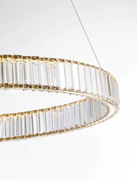 Pendelleuchte Aurelia Typ C - Aluminium - 1-flammig - Gold - Durchmesser: 80 cm - Image 5