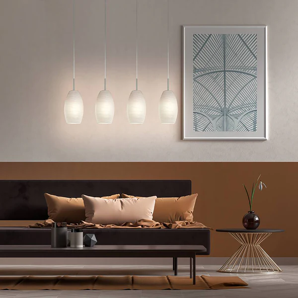 Pendelleuchte Batista 3 - Stahl / Farbglas - 4-flammig - Image 2