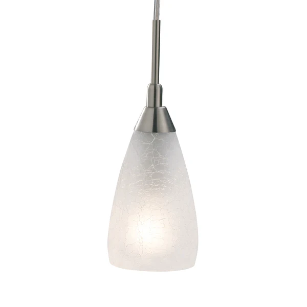 Pendelleuchte Bedford - Milchglas / Edelstahl - 1-flammig