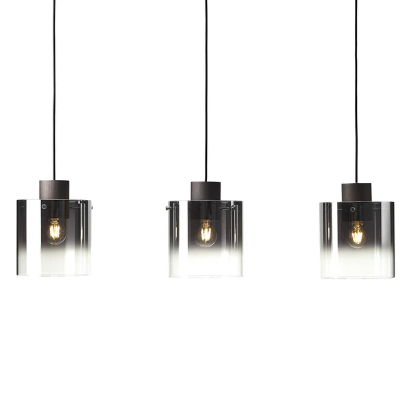 Pendelleuchte Beth - Spiegelglas / Aluminium - 3-flammig