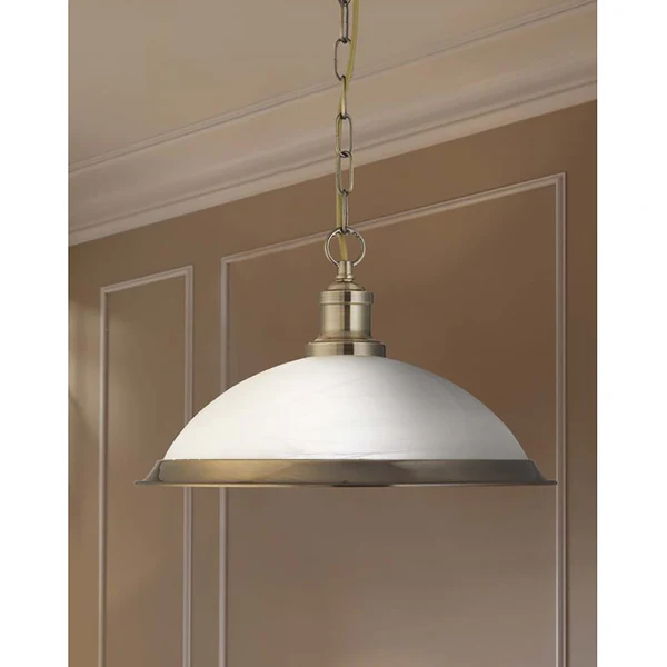 Pendelleuchte Bistro - Opalglas / Stahl - 1-flammig - Image 2
