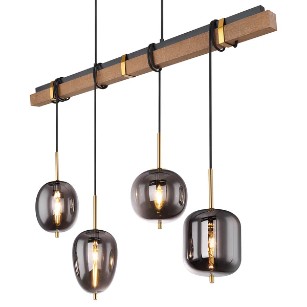 Pendelleuchte Blacky I - Glas - 4-flammig