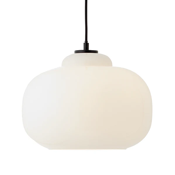 Pendelleuchte Blop - Farbglas / Eisen - 1-flammig - Weiß