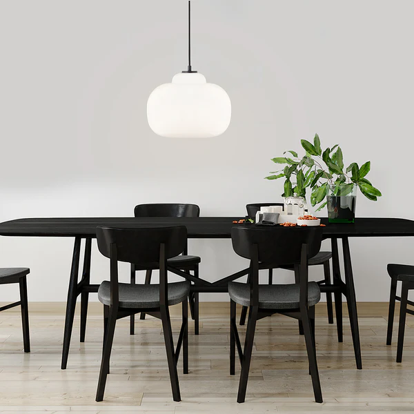 Pendelleuchte Blop - Farbglas / Eisen - 1-flammig - Weiß - Image 2