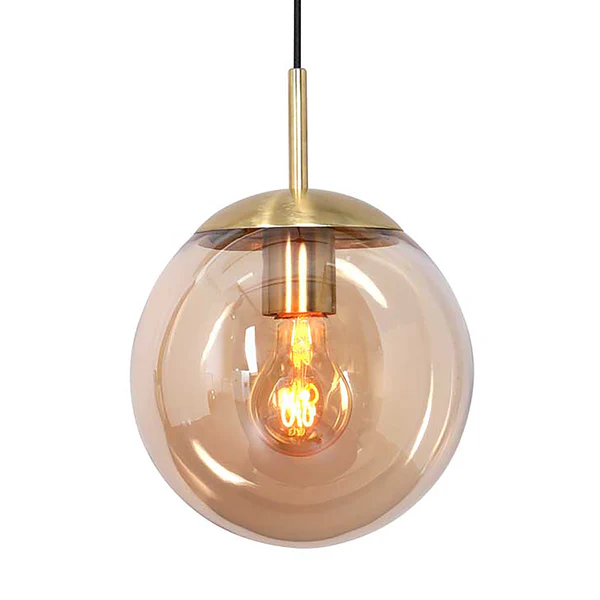 Pendelleuchte Bollique 1-flammig - Aluminium - Messing