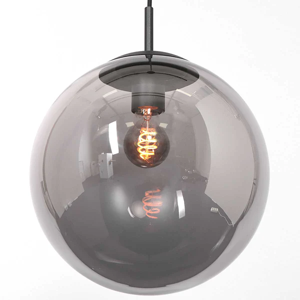Pendelleuchte Bollique 1-flammig - Aluminium - Schwarz - Image 4
