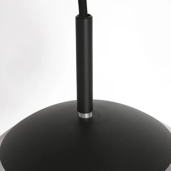Pendelleuchte Bollique 3-flammig - Eisen / Rauchglas - Schwarz - 3-flammig - Image 8