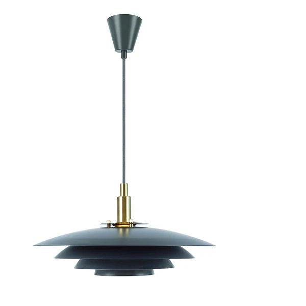 Pendelleuchte Bretagne - Aluminium - 1-flammig - Anthrazit - Image 3
