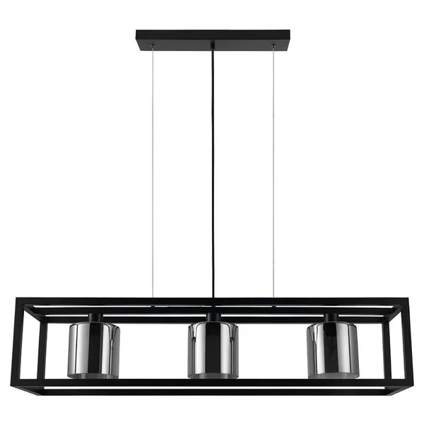 Pendelleuchte Brisling - Rauchglas / Stahl - 3-flammig - Image 3