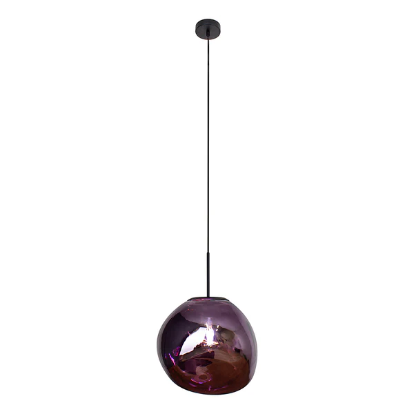 Pendelleuchte Canopus Typ B - Klarglas / Aluminium - 1-flammig - Violett - Image 3