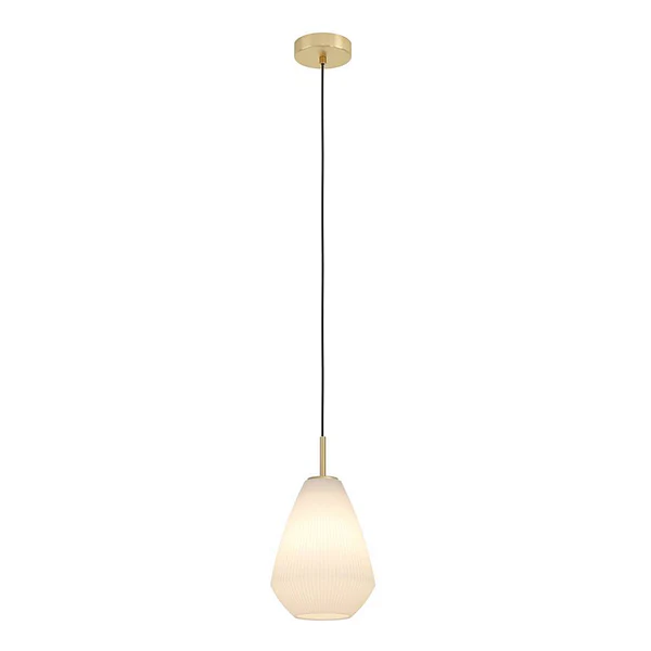 Pendelleuchte Caprarola - Satiniertes glas / Stahl - 1-flammig - Flammenanzahl: 1 - Image 5
