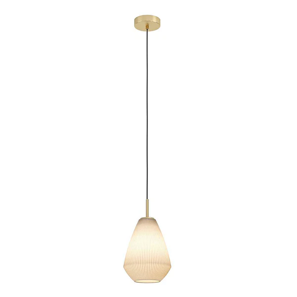 Pendelleuchte Caprarola - Satiniertes glas / Stahl - 1-flammig - Flammenanzahl: 1 - Image 6