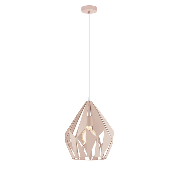 Pendelleuchte Carlton III - Stahl - 1-flammig - Pastellapricot - Image 2