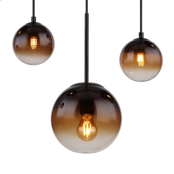 Pendelleuchte Clarke - Farbglas / Eisen - 3-flammig - Image 10