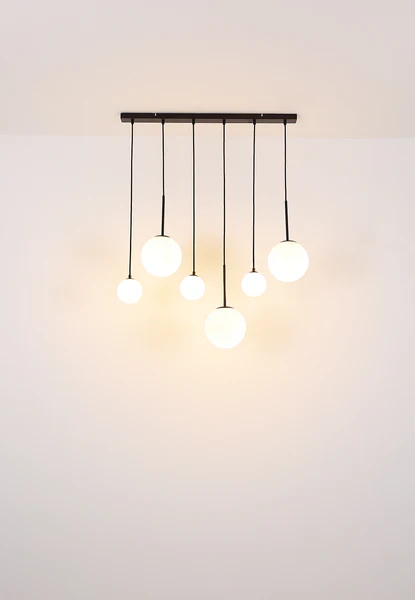 Pendelleuchte Clarke - Farbglas / Eisen - 3-flammig - Image 3