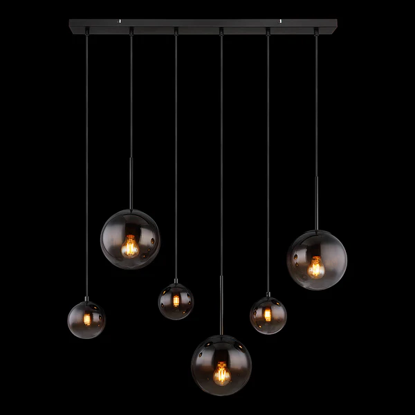 Pendelleuchte Clarke - Farbglas / Eisen - 3-flammig - Image 9
