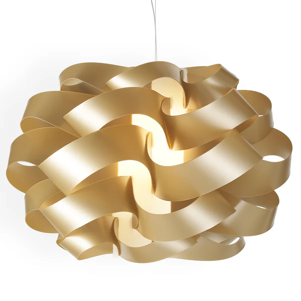 Pendelleuchte Cloud - Polyacryl - 1-flammig - Gold - Durchmesser: 50 cm